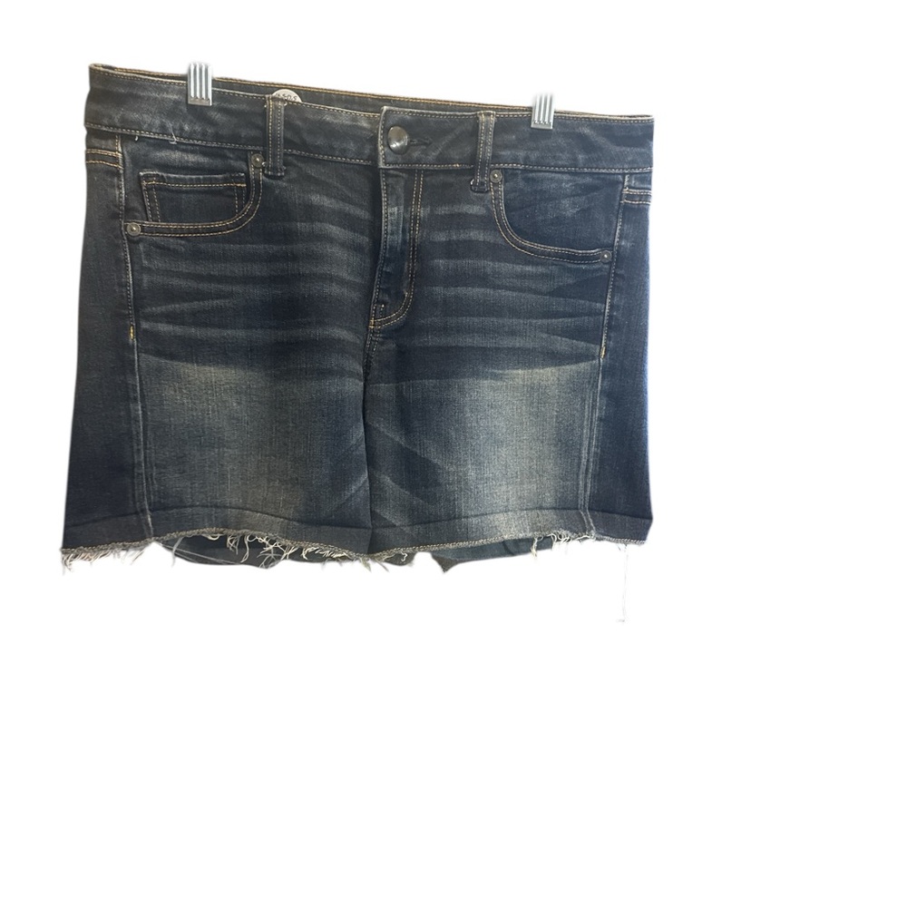 American Eagle Outfitters Dark Blue Denim Jean Shorts - Picture 4 of 12